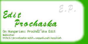 edit prochaska business card